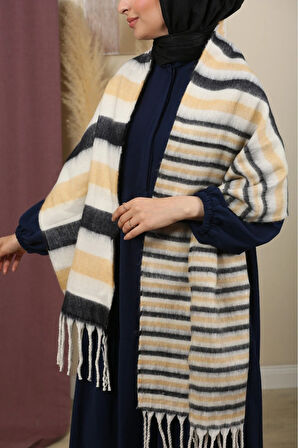 Çift Taraflı Kışlık Omuz Şalı