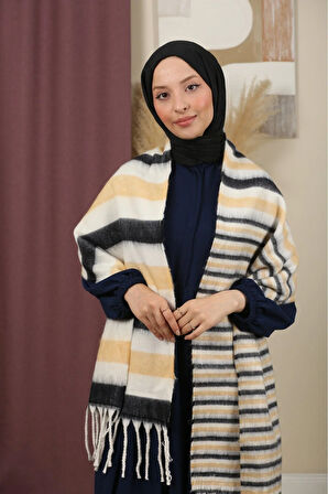 Çift Taraflı Kışlık Omuz Şalı