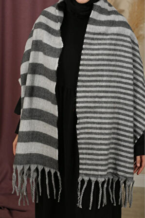 Çift Taraflı Kışlık Omuz Şalı