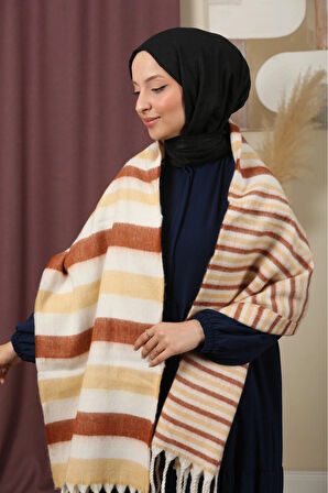 Çift Taraflı Kışlık Omuz Şalı