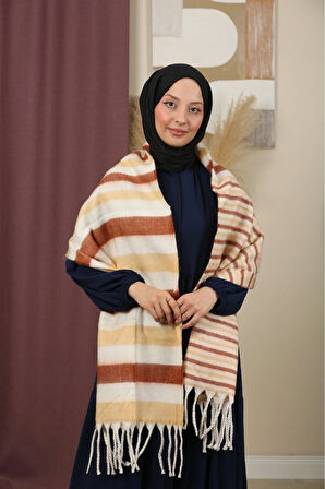 Çift Taraflı Kışlık Omuz Şalı