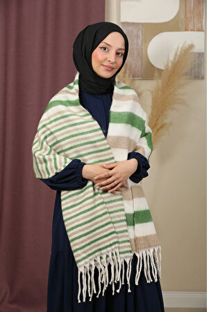 Çift Taraflı Kışlık Omuz Şalı