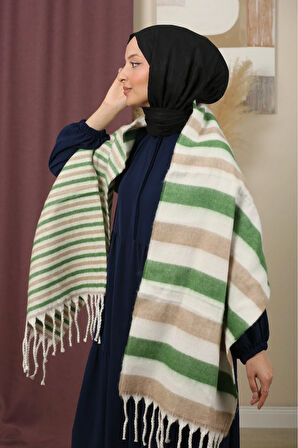 Çift Taraflı Kışlık Omuz Şalı