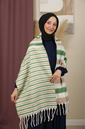 Çift Taraflı Kışlık Omuz Şalı