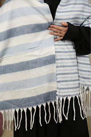 Çift Taraflı Kışlık Omuz Şalı