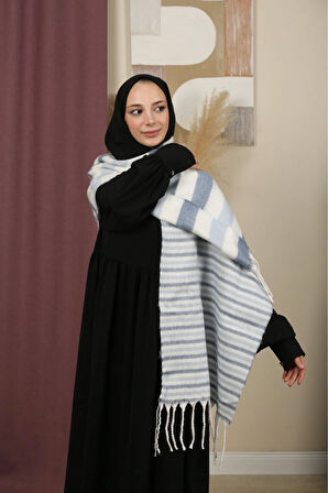 Çift Taraflı Kışlık Omuz Şalı