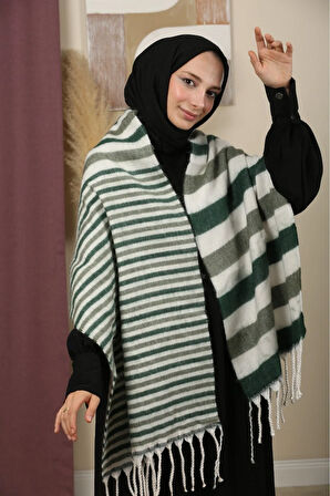 Çift Taraflı Kışlık Omuz Şalı