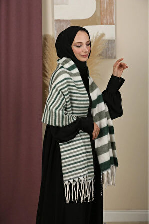 Çift Taraflı Kışlık Omuz Şalı