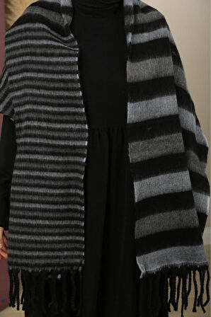 Çift Taraflı Kışlık Omuz Şalı