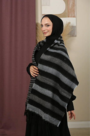 Çift Taraflı Kışlık Omuz Şalı