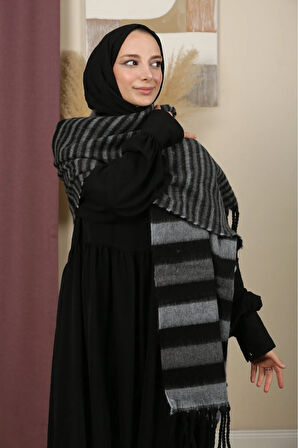 Çift Taraflı Kışlık Omuz Şalı