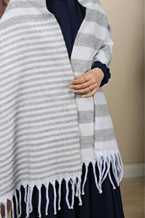 Çift Taraflı Kışlık Omuz Şalı