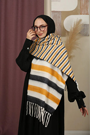 Çift Taraflı Kışlık Omuz Şalı