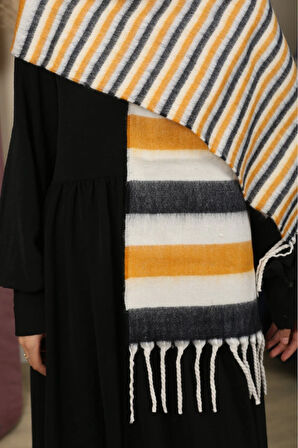 Çift Taraflı Kışlık Omuz Şalı