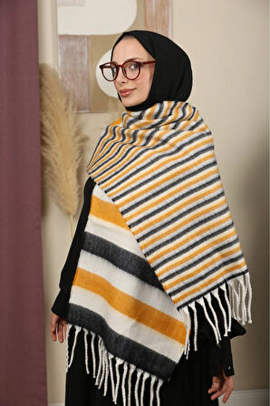 Çift Taraflı Kışlık Omuz Şalı