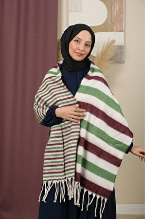 Çift Taraflı Kışlık Omuz Şalı