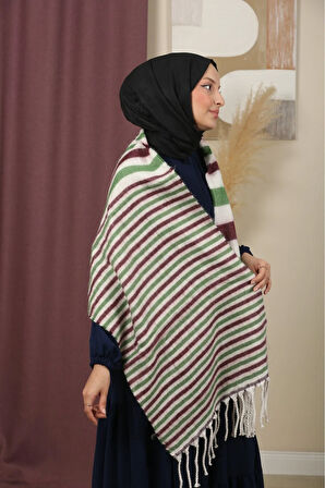 Çift Taraflı Kışlık Omuz Şalı