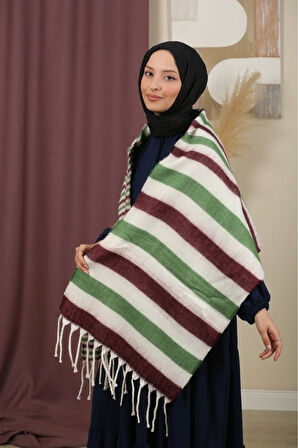 Çift Taraflı Kışlık Omuz Şalı