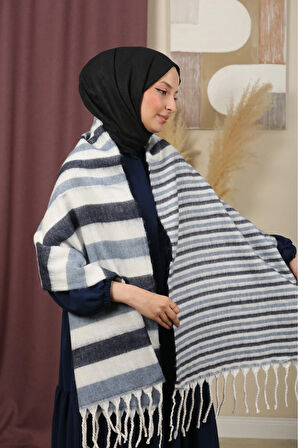 Çift Taraflı Kışlık Omuz Şalı