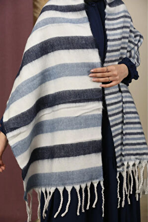 Çift Taraflı Kışlık Omuz Şalı