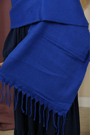 Çift Taraflı Düz Renk Kışlık Omuz Şalı