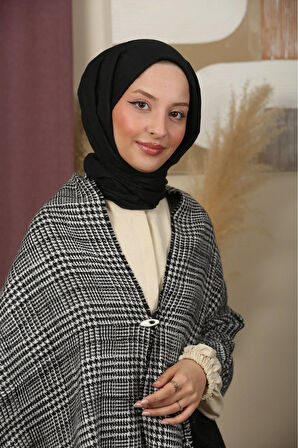 Çift Taraflı Ekose Kışlık Omuz Şalı