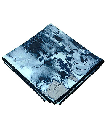 Valino Çiçek Desenli Şifon Eşarp – 90x90 cm