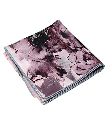 Valino Çiçek Desenli Şifon Eşarp – 90x90 cm