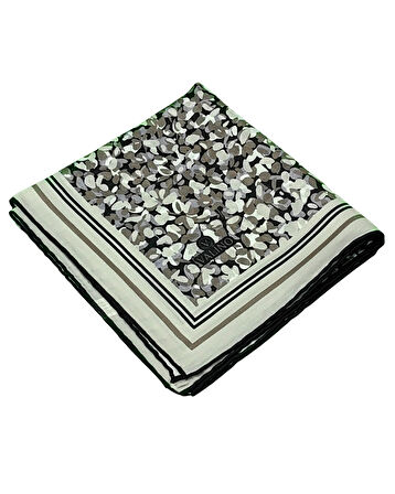 Valino Çiçek Desenli Şifon Eşarp – 90x90 cm