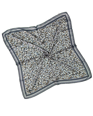 Valino Çiçek Desenli Şifon Eşarp – 90x90 cm