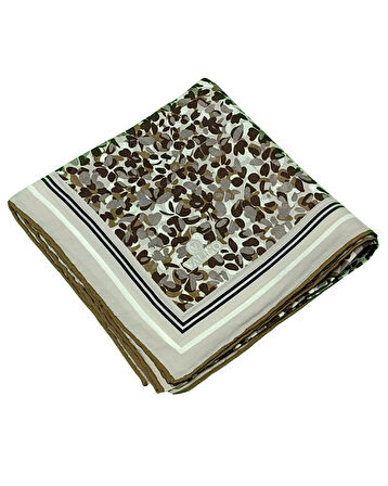Valino Çiçek Desenli Şifon Eşarp – 90x90 cm