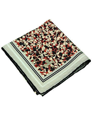 Valino Çiçek Desenli Şifon Eşarp – 90x90 cm