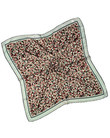 Valino Çiçek Desenli Şifon Eşarp – 90x90 cm
