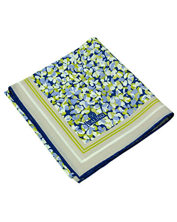 Valino Çiçek Desenli Şifon Eşarp – 90x90 cm