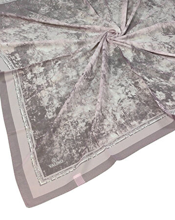 Valino Bulut Desenli Şifon Eşarp – 90x90 cm