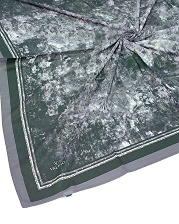 Valino Bulut Desenli Şifon Eşarp – 90x90 cm