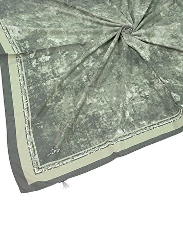 Valino Bulut Desenli Şifon Eşarp – 90x90 cm