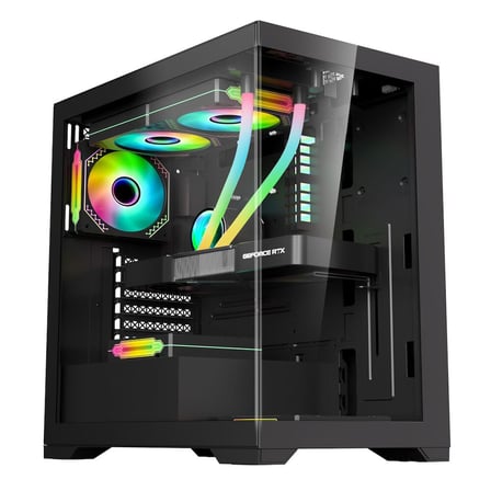 XASER MG210 4x RGB Fan USB 3.0 Powersız Siyah m-ATX Gaming Oyuncu Kasası
