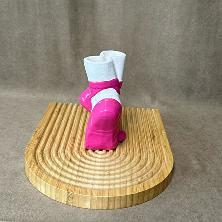 Uretti - Ayşe 7362 El Yapımı Balerin Ayakkabısı Dekoratif Biblo / Vazo - 15 x 9 Cm