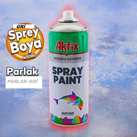 AKFİX PARLAK GRİ SPREY BOYA 400 ML 1 ADET GÖNDERİLİR