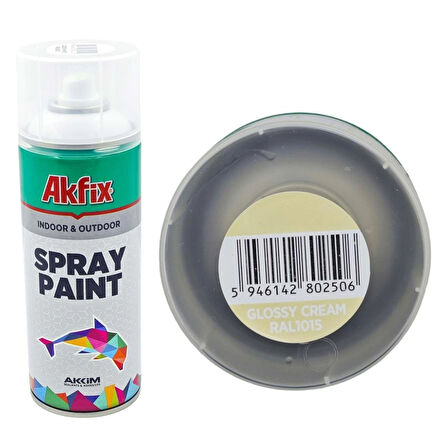 AKFİX PARLAK KREM SPREY BOYA 400 ML 1 ADET GÖNDERİLİR