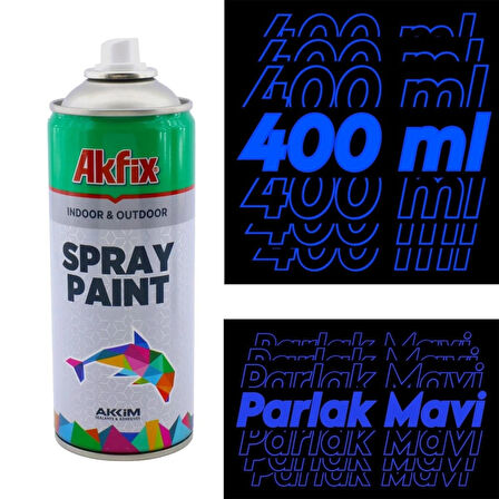 AKFİX PARLAK MAVİ SPREY BOYA 400 ML RAL:5017 ( 1 ADET)