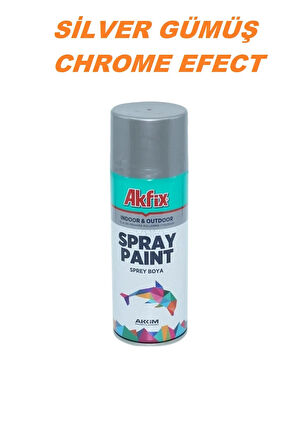 AKFİX SPREY BOYA SİLVER EFECT CHOROME GÜMÜŞ SPREY 400 ML 1 ADET