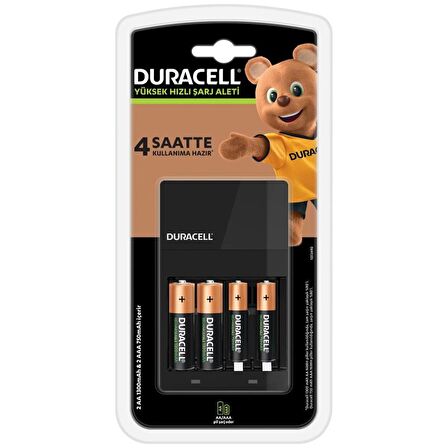 Duracell CEF 14 Şarj Aleti + 2' şer adet AA ve AAA Pil