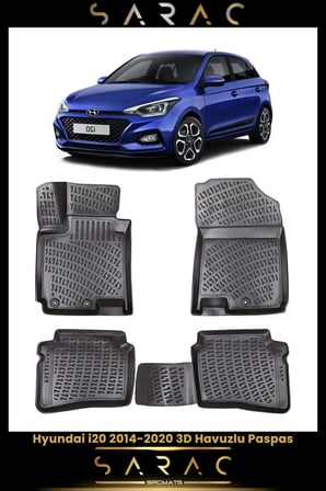 Hyundai I20 2019 Model Araca Özel 3d Havuzlu Paspas