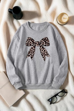 Unisex Baskılı Bisiklet Yaka Sweatshirt