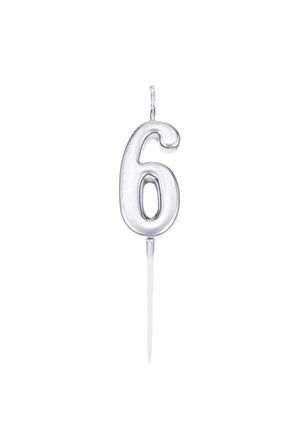 Mum Rakam Çubuklu Gümüş 6