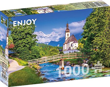 Enjoy Ramsau'daki Küçük Kilise 14+ Yaş Küçük Boy Puzzle 1000 Parça