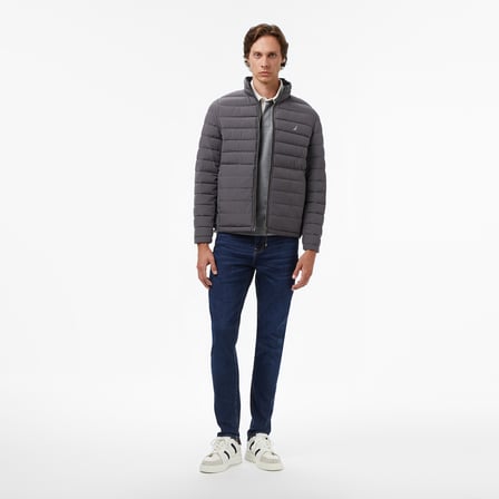 Nautica Erkek Siyah Regular Fit Çift Taraflı Mont