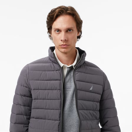 Nautica Erkek Siyah Regular Fit Çift Taraflı Mont